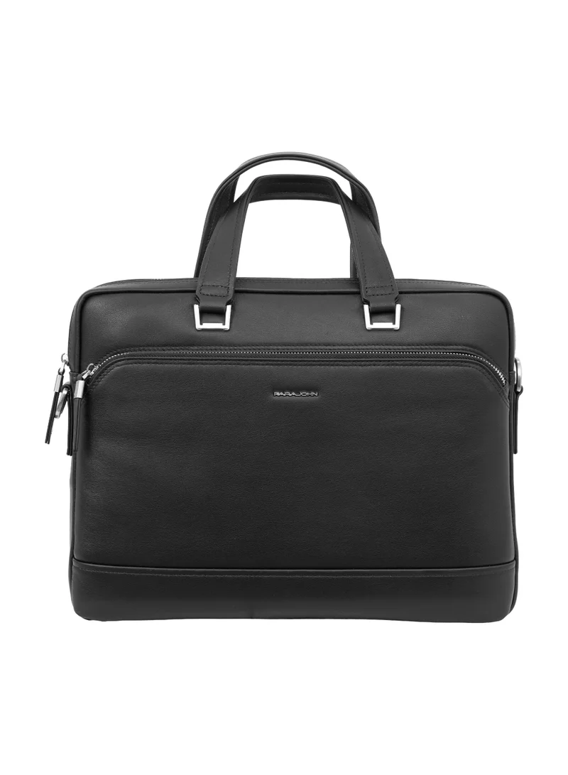 PARAJOHN Para John Vantex Genuine Leather Laptop Bag – Business Briefcase with Trolley Sleeve & Multiple Compartments