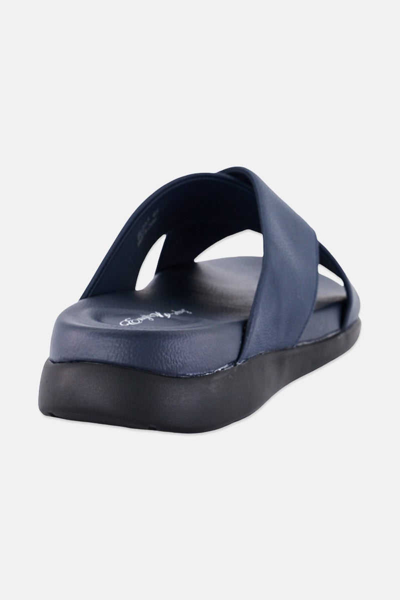 English Laundry Men Slip On Arabic Sandals, Navy - Image 3