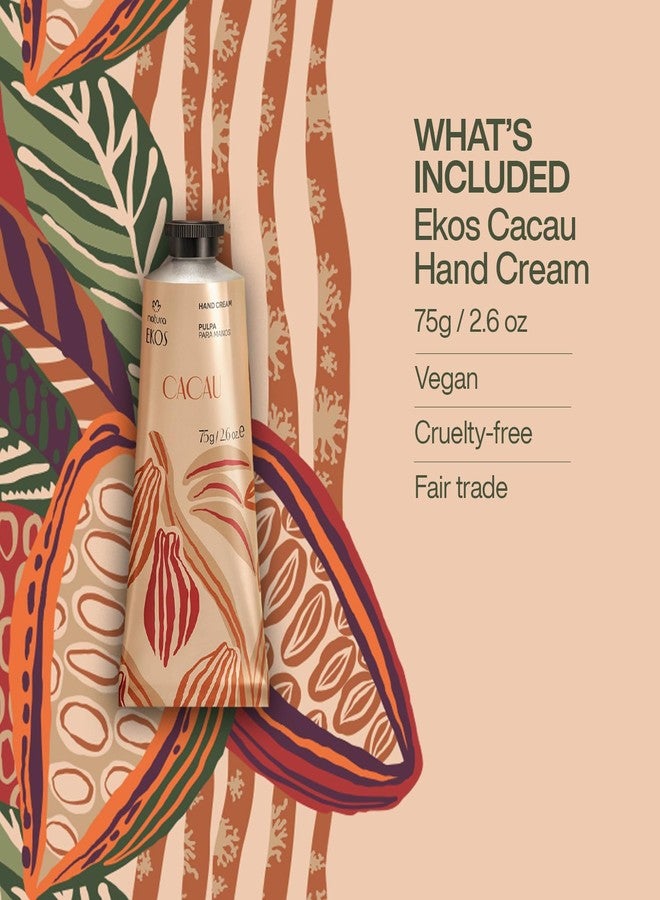 Natura - Ekos Cacau Hand Cream - Anti-Dryness Hand Balm - 24-Hour Deep Hydration Skin Moisturizer - Vegan Skin Care - Brazilian Beauty Secrets - Self Care & Body Care - 2.6oz (75g) - Image 3