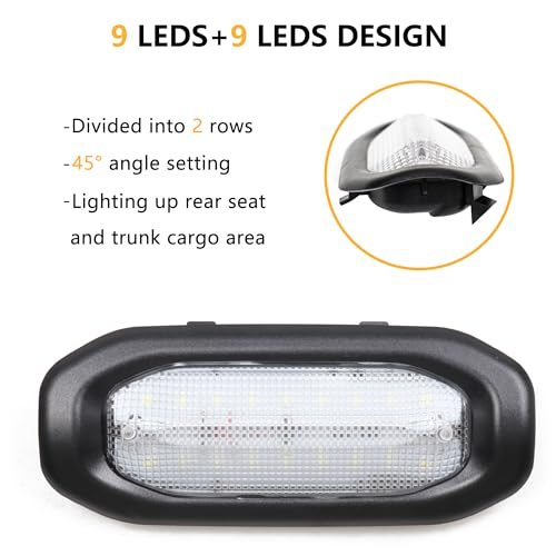 RERPRO مصابيح سقف داخلية LED بديلة لمصابيح القراءة متوافقة مع جيب رانجلر JL 2018-2025 4 أبواب ملحقات مقعد خلفي ضوء سقف صندوق الأمتعة خريطة ضوء سقف 6500K أبيض 18 LED - Image 5