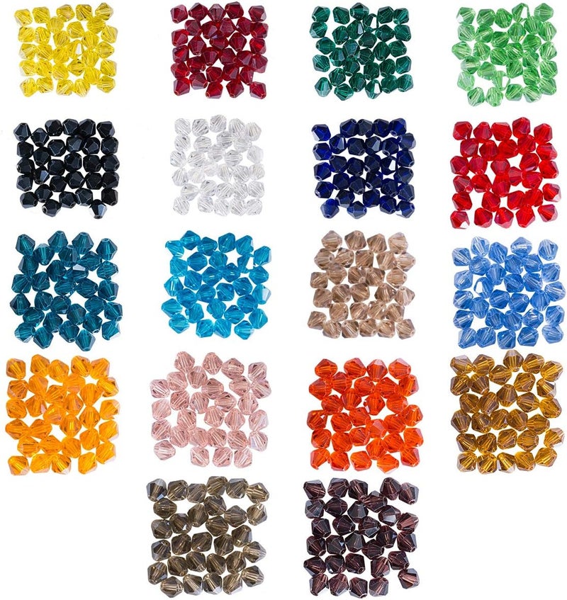 LONGWIN Lot 540pcs Glass Bicone Beads - Wholesale 8mm Bicone Shaped Crystal Faceted Beads Jewelry Making Supply for DIY Beading Projects, Bracelets, Necklaces, Earrings & Other Jewelries - Image 1