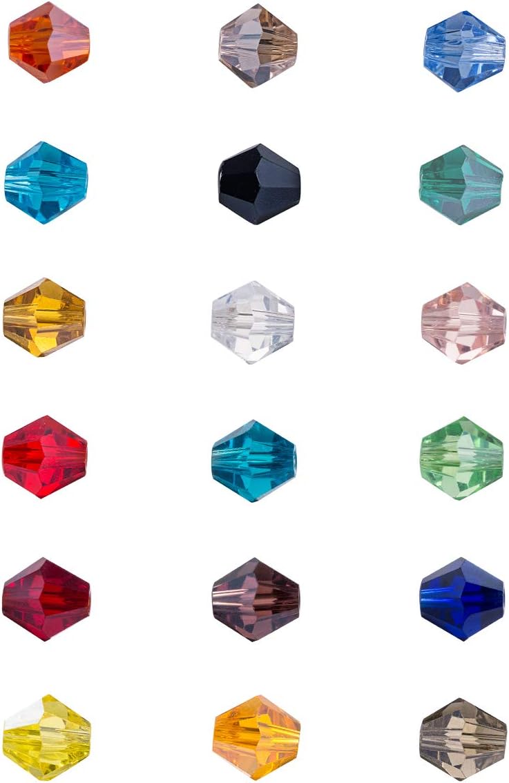 LONGWIN Lot 540pcs Glass Bicone Beads - Wholesale 8mm Bicone Shaped Crystal Faceted Beads Jewelry Making Supply for DIY Beading Projects, Bracelets, Necklaces, Earrings & Other Jewelries - Image 2