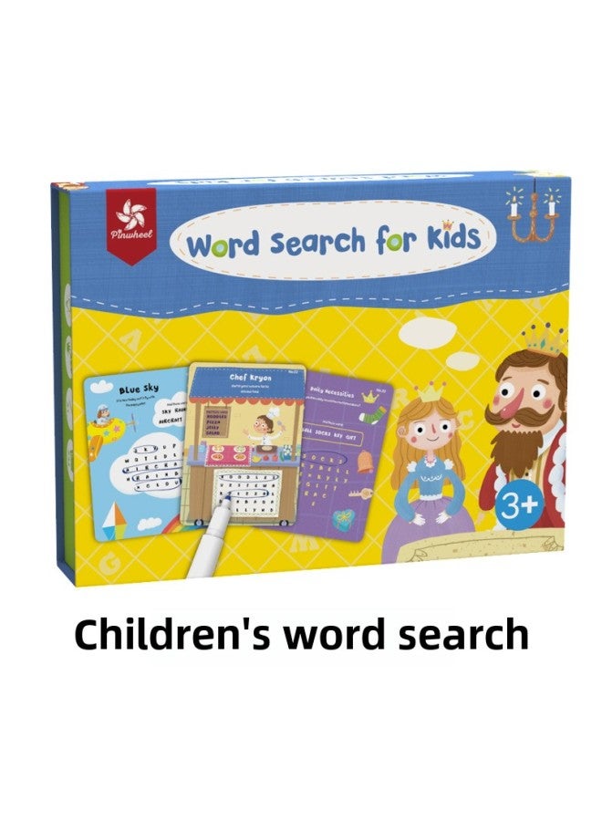 Pinwheel Concentration Training Card Erasable Find Different Attention Training Logical Thinking Educational Toys 3 +-Color:Find English Words  - Image 1