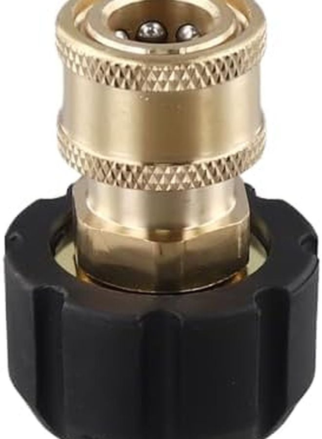 محول غسالة الضغط العالي 3/8 توصيل سريع أنثى إلى M22 14 مم 15 مم أنثى من النحاس أو الفولاذ المقاوم للصدأ موصل مقاس 1/4 - Image 1