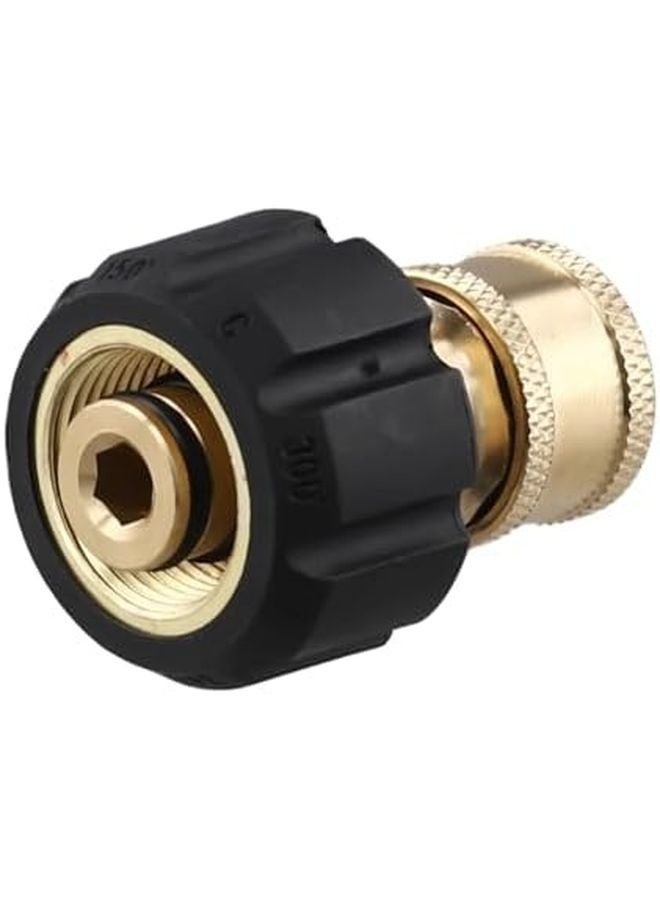 محول غسالة الضغط العالي 3/8 توصيل سريع أنثى إلى M22 14 مم 15 مم أنثى من النحاس أو الفولاذ المقاوم للصدأ موصل مقاس 1/4 - Image 3