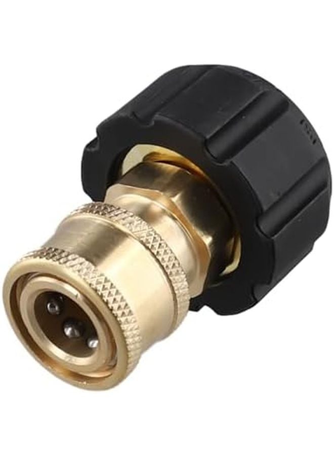 محول غسالة الضغط العالي 3/8 توصيل سريع أنثى إلى M22 14 مم 15 مم أنثى من النحاس أو الفولاذ المقاوم للصدأ موصل مقاس 1/4 - Image 4