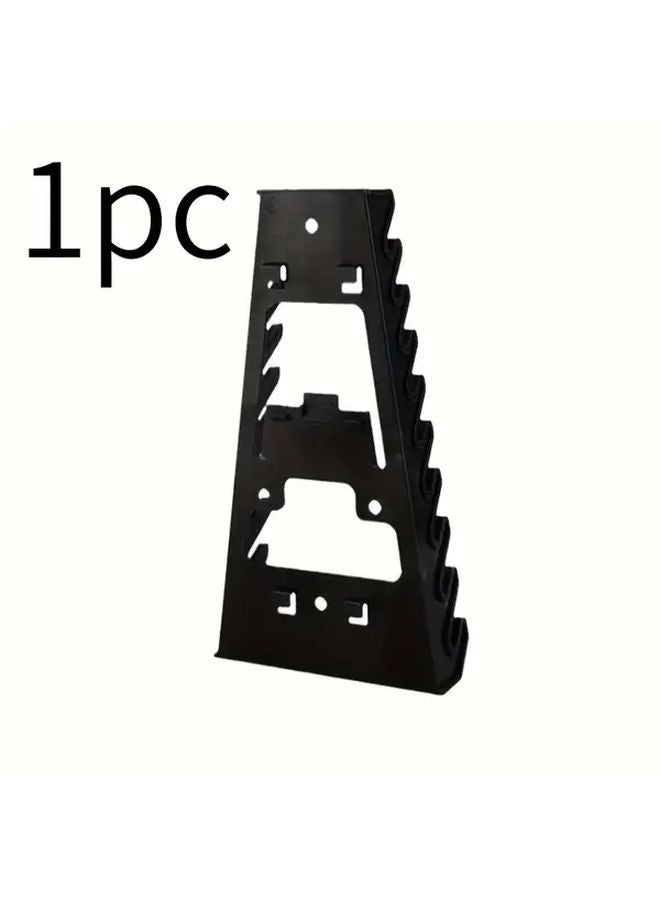 Black Plastic Tool Hanger Multi Slot Storage Rack For Wrench Organization - Image 1