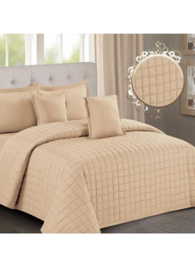 Plain double bed sheet set, 6 pieces, compressed – exceptional softness and high quality - Image 3
