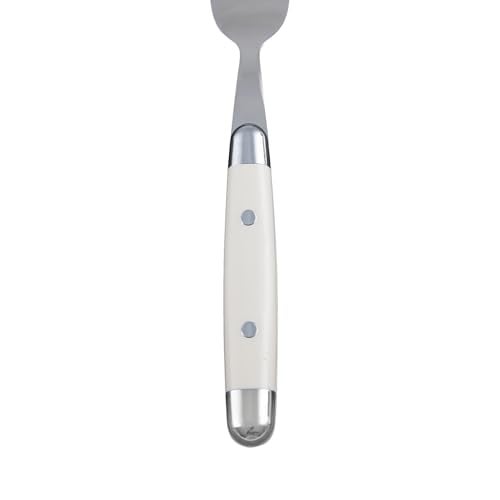 Cambridge Silverware Set, Jubilee White 16-Piece Flatware Set, Service for 4, 18/0 Stainless Steel, Silver Mirror Finish Beige Handles, Knives Spoons and Forks set, Dishwasher Safe, (Beige, 16 Pieces) - Image 3