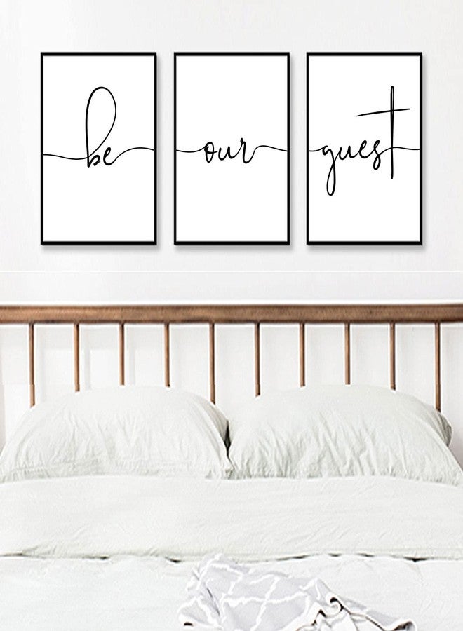 WCDHOR Be Our Guest Set of 3 Prints Guest Room Wall Decor Guest Bedroom Wall Art Farmhouse Guest Room Decor Quotes UNFRAMED 11x14inch (Be Our Guest) - Image 3