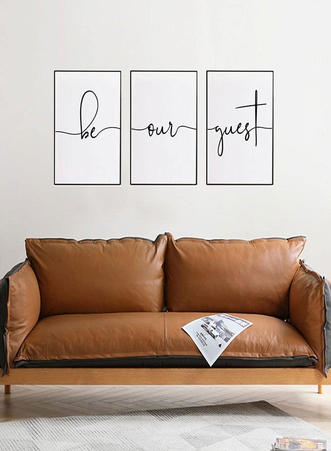 WCDHOR Be Our Guest Set of 3 Prints Guest Room Wall Decor Guest Bedroom Wall Art Farmhouse Guest Room Decor Quotes UNFRAMED 11x14inch (Be Our Guest) - Image 4