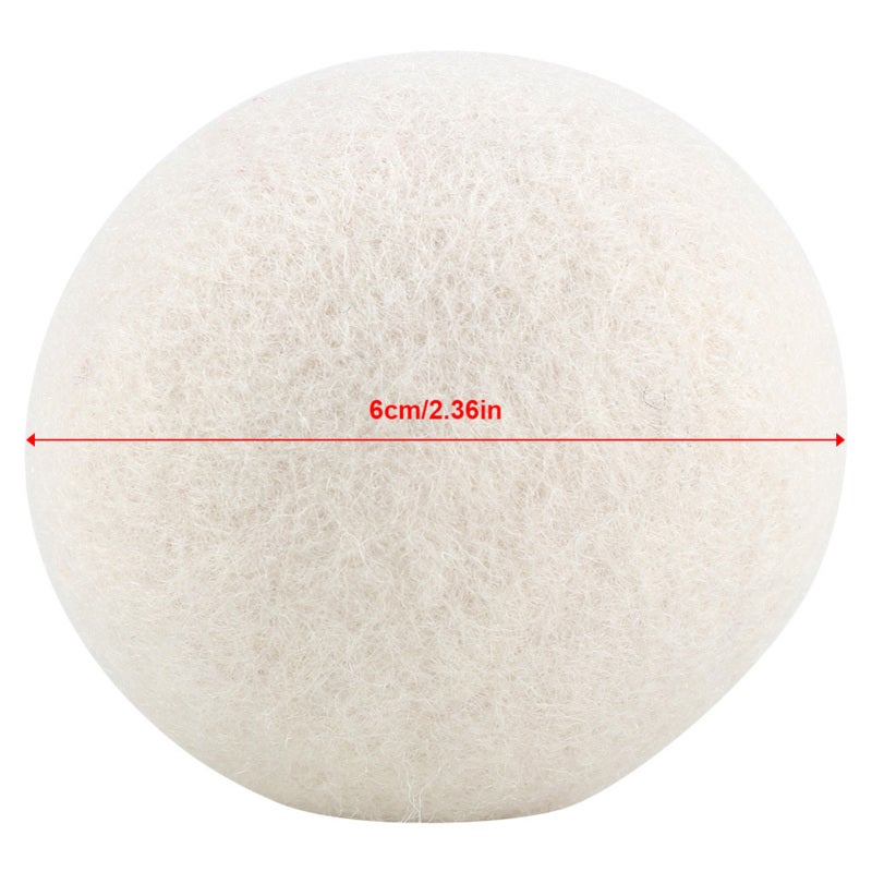 6Pcs 6cm Natural Wool Balls Water Absorption Eliminates Static Laundry Replacement - Image 5