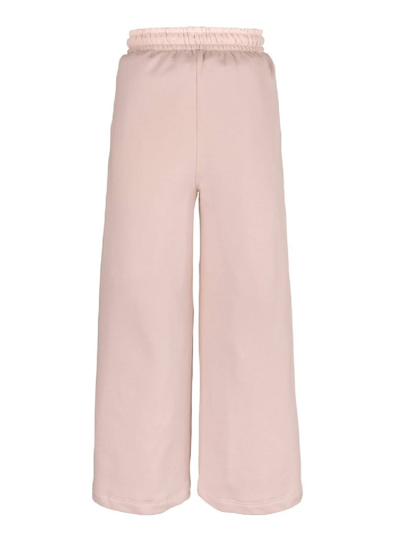 Calvin Klein Jeans Girls' Wide Leg Sweatpants - Cotton, Pink  - Image 3