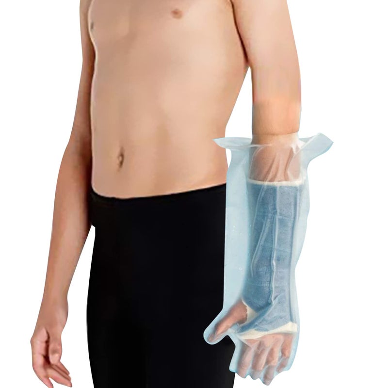 AquaShield Waterproof Child Half Arm Cast Bandage Protector Reusable Safe for Pool Bath Shower Small HALF Arm A17 Covers Kids Small Hand Wrist Forearm Made in USA - Image 3