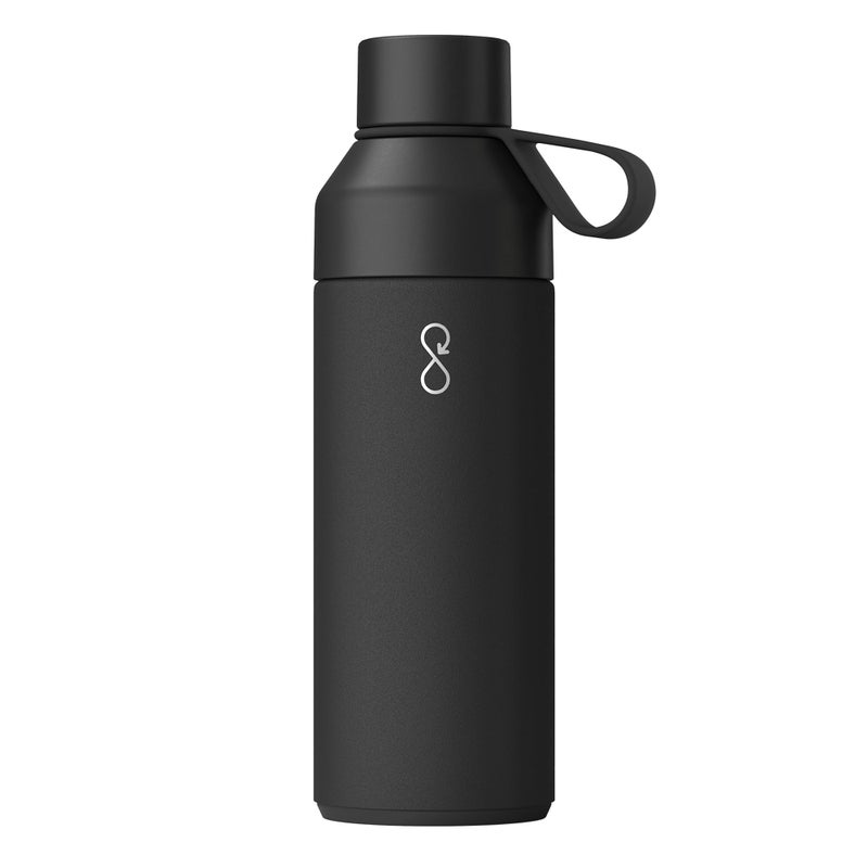 Ocean Bottle - Recycled Stainless Steel Drinks Reusable Water Bottle - Eco-Friendly & Reusable - Obsidian Black - 34 oz - Image 1