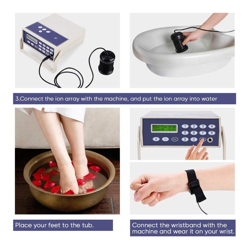woobles Ion Foot SPA Body Detox Machine Ion Array Footbath Cleanse Ionic Waist Belt Detoxiation for Women Men- - Image 3