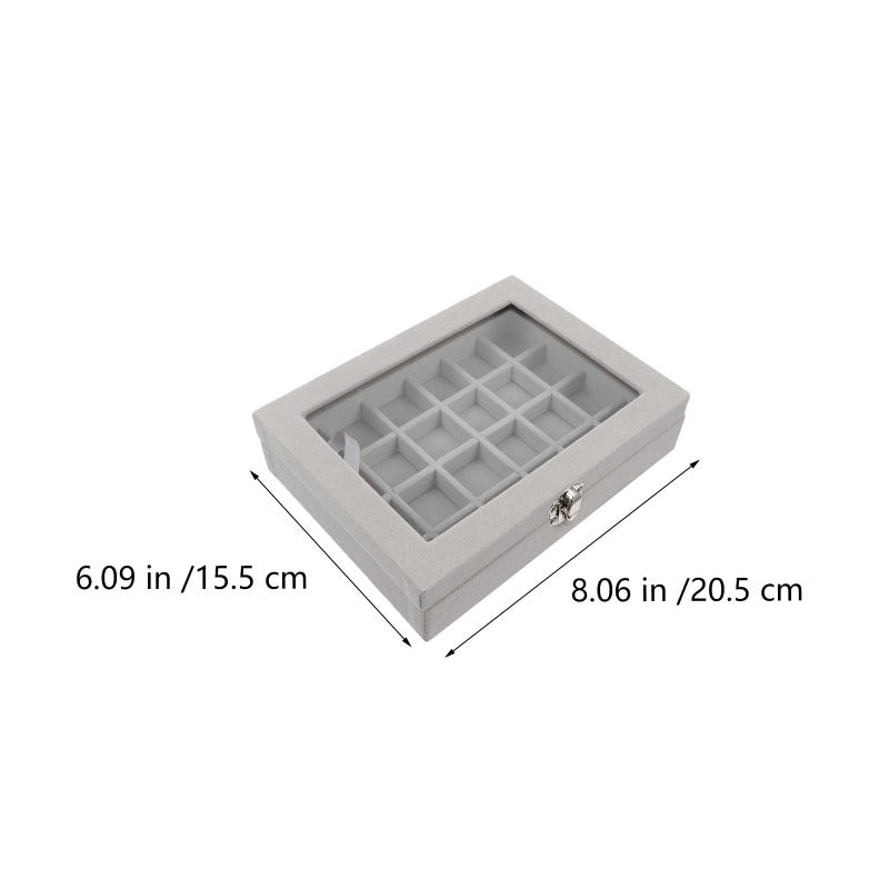 Portable Velvet Jewelry Organizer Case Multi Compartment Display Box for Travel Home - Image 3
