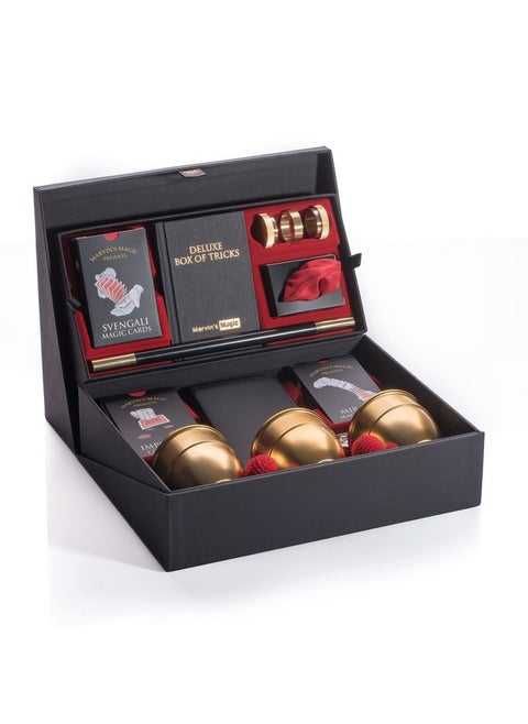 Deluxe Box Of Tricks Executive Set Of Magic Tricks Magic Set For Beginner And Experienced Magicians Magician Supplies Include Mystical Magic Cards Dynamic Coins + More