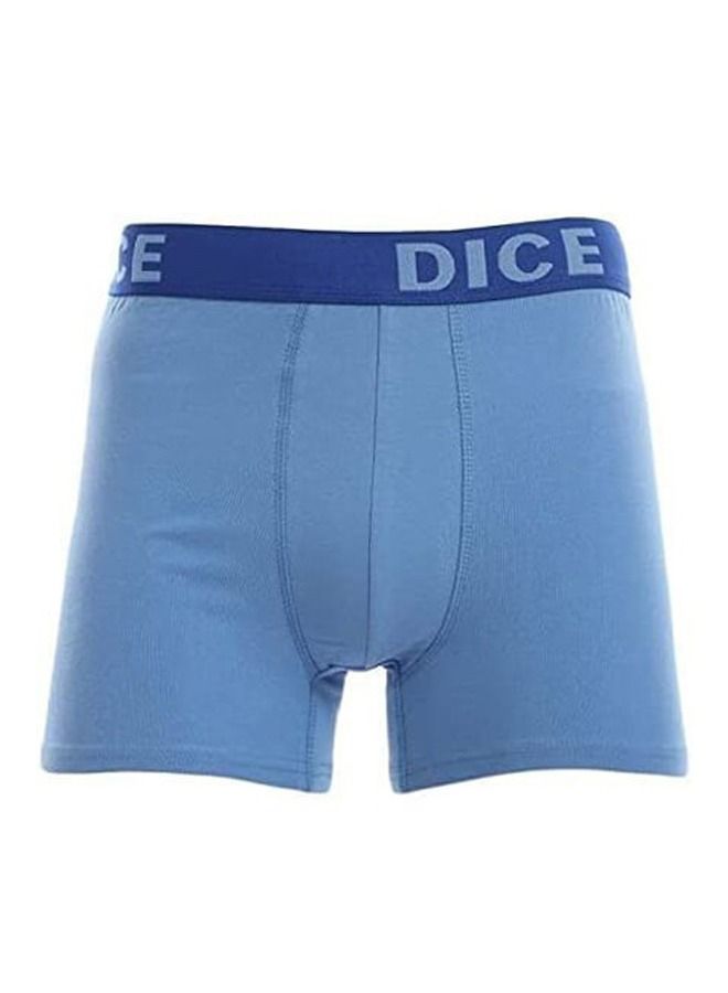 DICE Dice Baby Blue Boxer for Men Solid 100% Cotton 