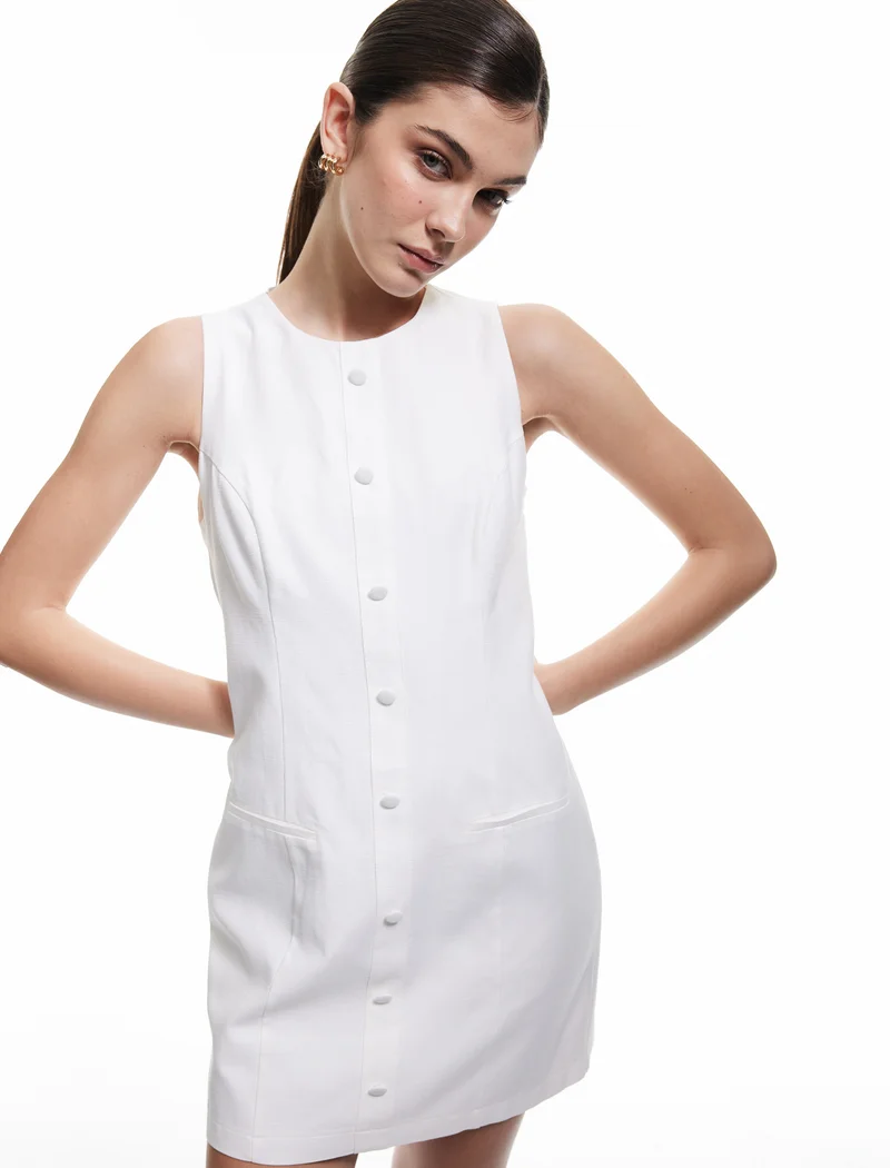 كوتون Sleeveless Mini Dress