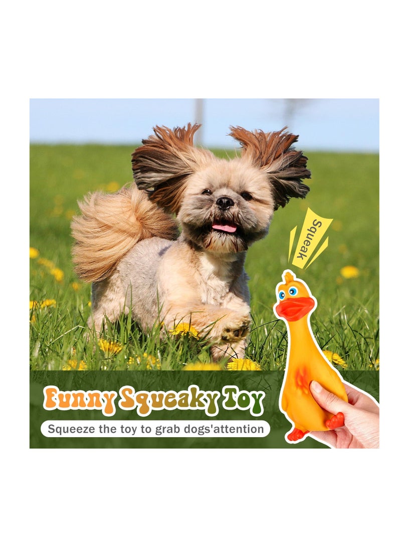 SOLARAE 7 Inch Squeaky Latex Dog Toys Standing Stick Soft Rubber Dog Chew Toy Animal Puppy Fetch Interactive Play Toy Assorted Animal Pet Toys for Small Medium Large Dogs Assorted Color(Set of 9) - Image 4