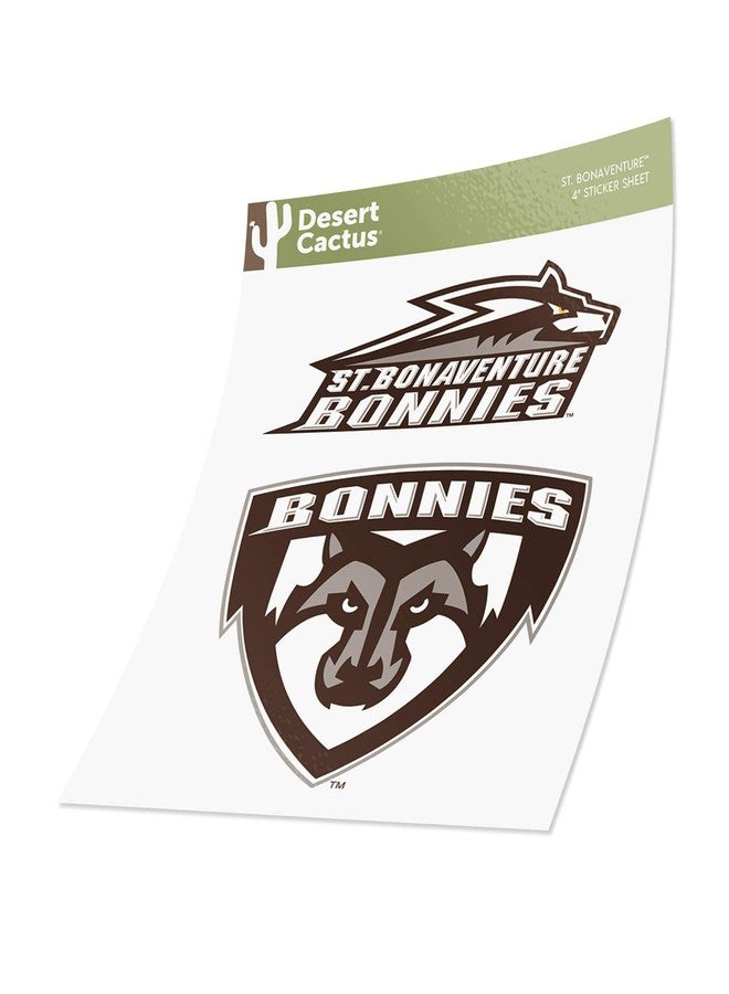 Desert Cactus St. Bonaventure University Sticker St. Bonaventure Bonnies Vinyl Decal Laptop Water Bottle Car Scrapbook Sheet (4 Inch Set V1) - Image 3