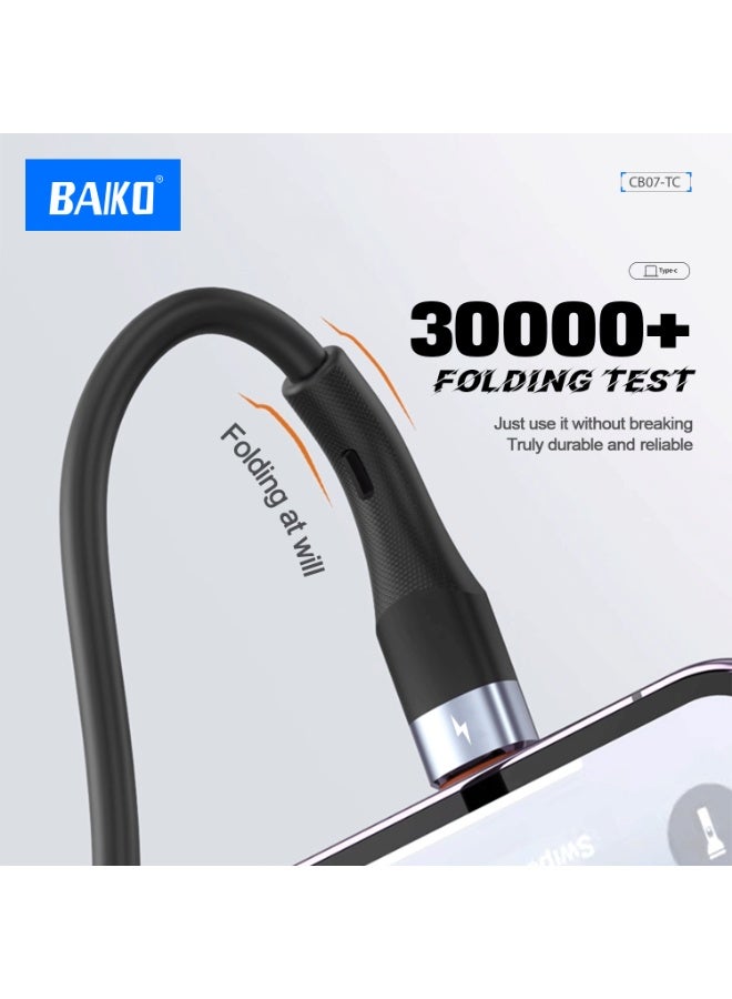 BAIKO CB07 USB Type-C Fast Charging Data Cable 1M, Silicone USB-C Charger Cord with Durable Copper Core, High-Speed Data Sync Cable for Android Phones, Tablets & Type-C Devices - Image 3