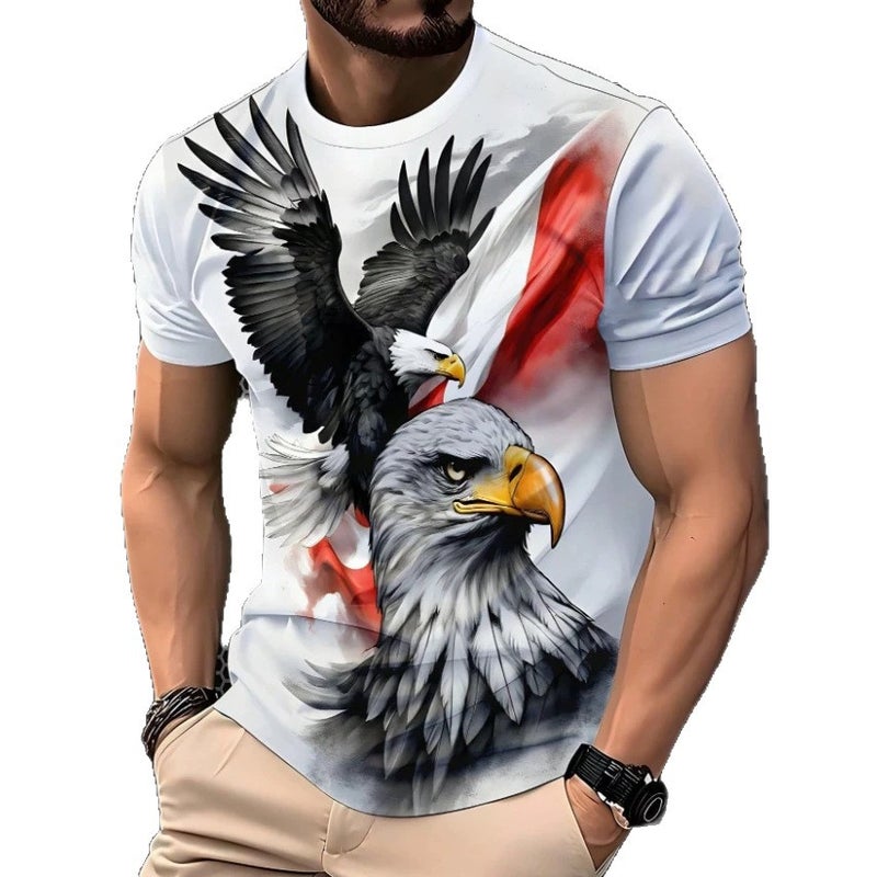 2026 Summer Men's Casual Short Sleeve T-Shirt 3D Print Loose Fit - Image 5