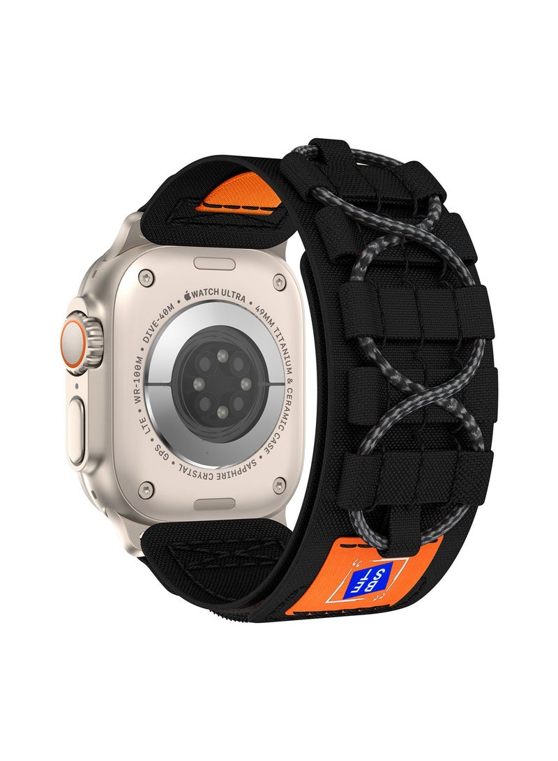 Beauenty Tactical Sport Bands For Apple Watch Ultra 2 Series 9 8 7 6 5 SE Nylon Trail Strap for IWatch 49mm 45mm 44mm 42mm Bracelet Sweat-Resistant Apple Sport Band Nylon Apple Watch Strap Apple Watch Ultra - Image 2