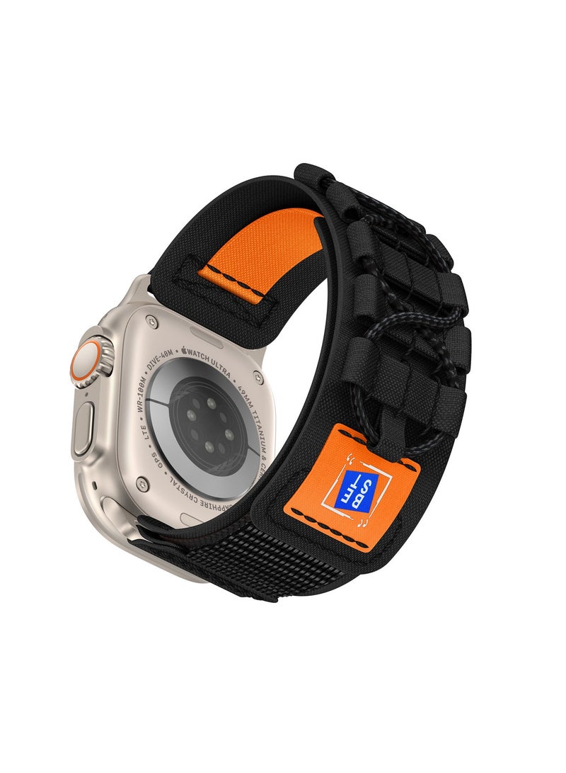 Beauenty Tactical Sport Bands For Apple Watch Ultra 2 Series 9 8 7 6 5 SE Nylon Trail Strap for IWatch 49mm 45mm 44mm 42mm Bracelet Sweat-Resistant Apple Sport Band Nylon Apple Watch Strap Apple Watch Ultra - Image 1