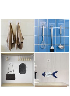Excefore Adhesive Hooks Heavy Duty, Wall Hooks for Hanging,Wall Hangers without Nails,2 in 1 Screw Free Sticker for Wall Mount Shelf,Waterproof Rustproof (16mm) 30 PCS  - Image 4