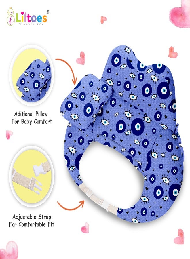 Liltoes Nursing Pillow for Breastfeeding, Plus Size Breast Feeding Pillow with Security Fence Design for Extra Baby Support, Adjustable Waist Strap | Baby Pillow (Nazar Battu) - Image 3