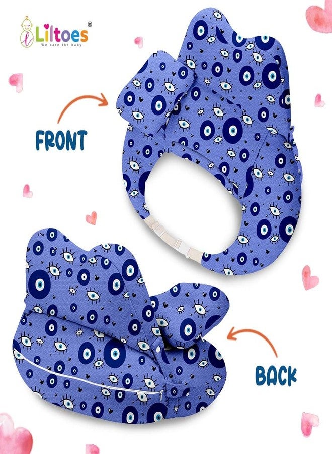 Liltoes Nursing Pillow for Breastfeeding, Plus Size Breast Feeding Pillow with Security Fence Design for Extra Baby Support, Adjustable Waist Strap | Baby Pillow (Nazar Battu) - Image 2