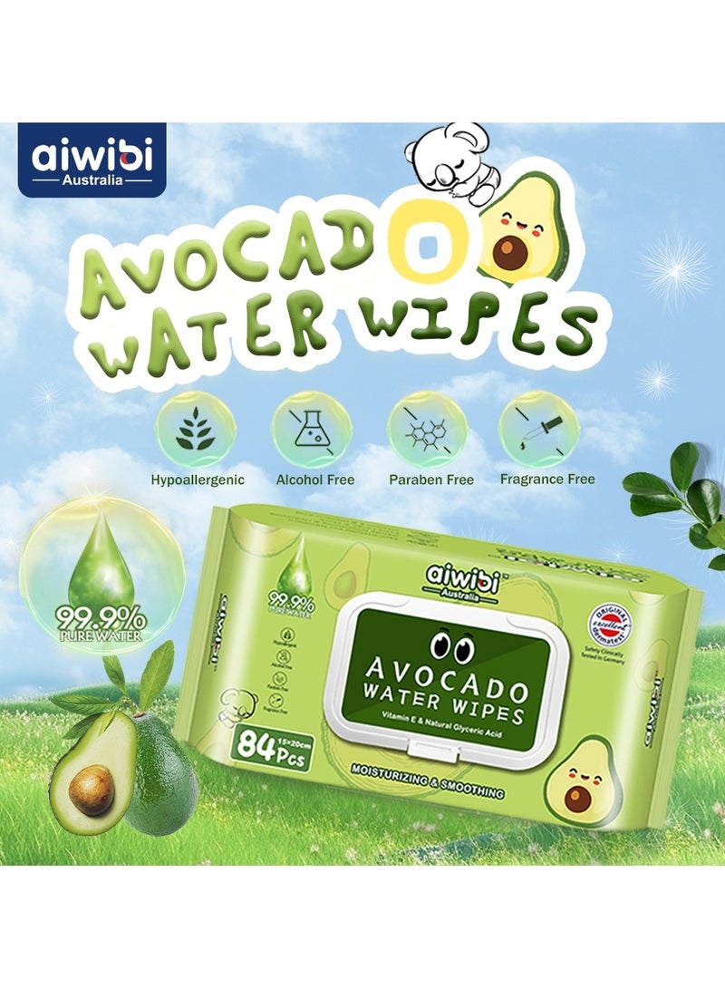 aiwibi 99.9%  Avocado Wet Wipes 84 Pcs - Pack of 3 - Image 2