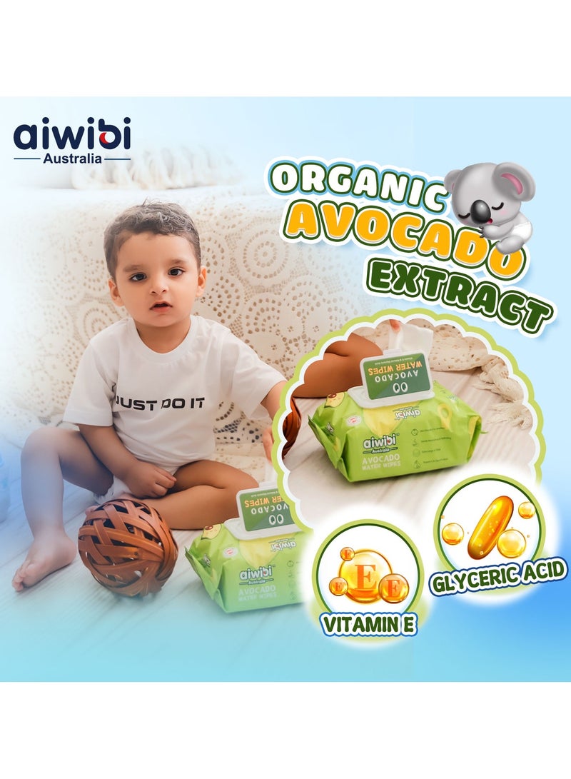 aiwibi 99.9%  Avocado Wet Wipes 84 Pcs - Pack of 3 - Image 3