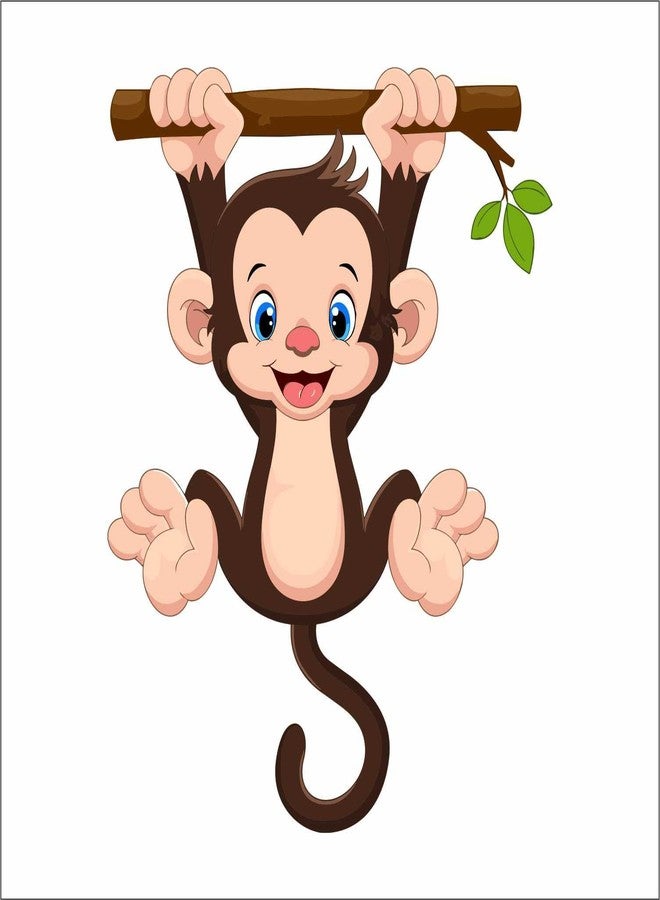 Wall Attraction™ Hanging Monkey Wall Stickers & Murals Size - 53x66cm MD193_S - Image 3
