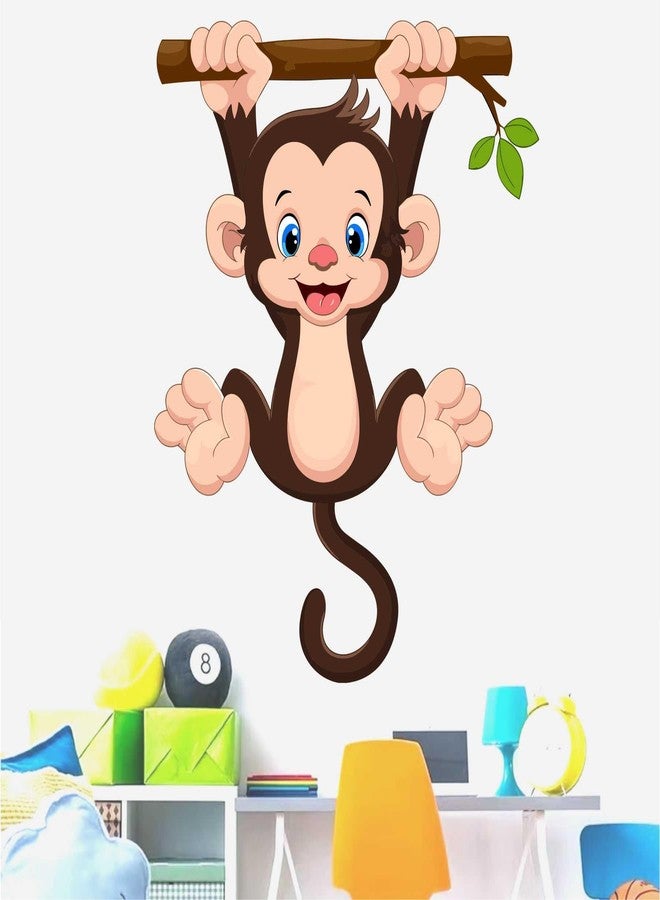 Wall Attraction™ Hanging Monkey Wall Stickers & Murals Size - 53x66cm MD193_S - Image 1