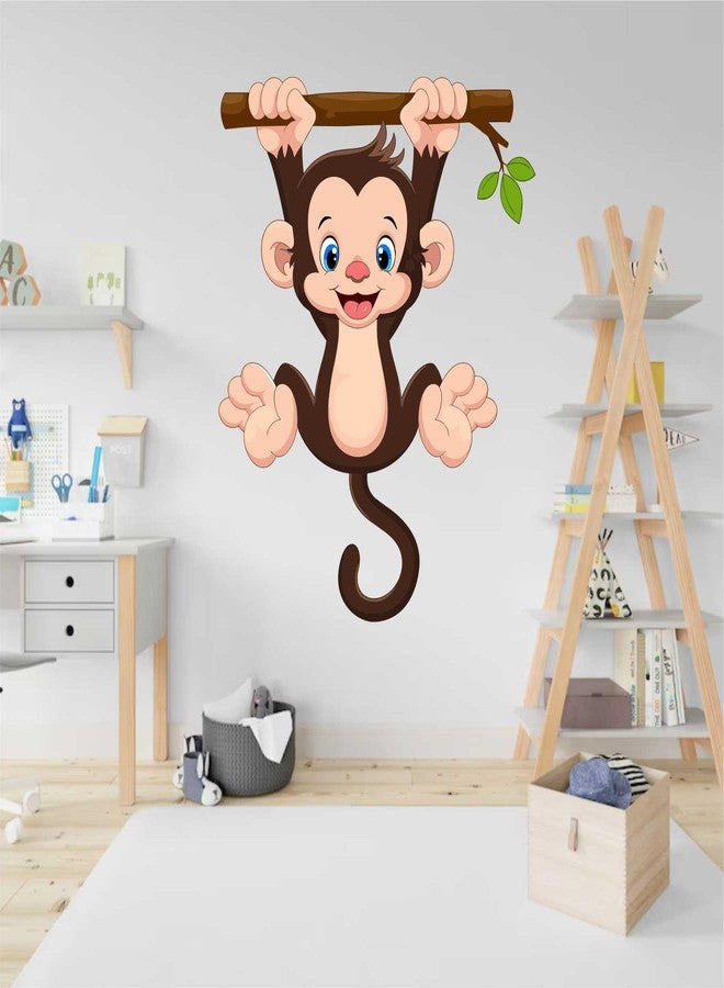Wall Attraction™ Hanging Monkey Wall Stickers & Murals Size - 53x66cm MD193_S - Image 2