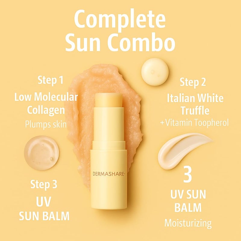DERMASHARE بلسم الشمس المتألق المرطب المقاوم للتجاعيد (SPF50) صنع في كوريا - Image 3
