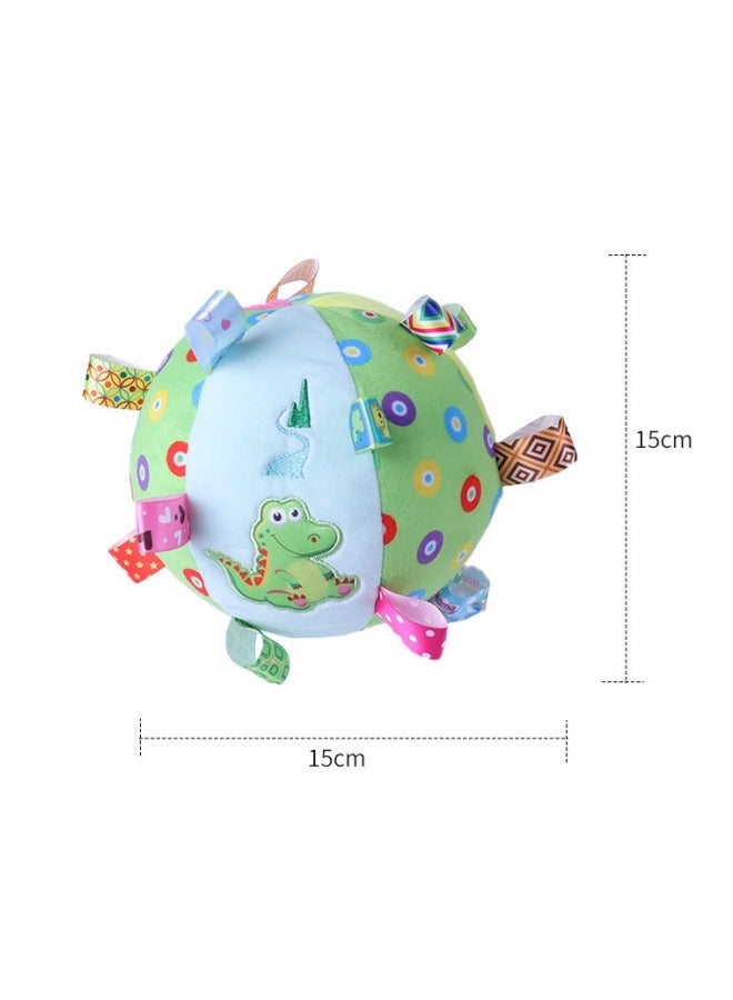 oldlaiben Baby Rattle Ball,Sensory Balls For Infant Toddlers,Soft Plush Rattle Ball Toy For Early Educational,Fabric Baby Toy For Sensory Development,Toys For Babies 6-12 Months,Different Sensory Tactile Textures With Crinkle Rattle Squeakers(Dinosaur) - Image 2