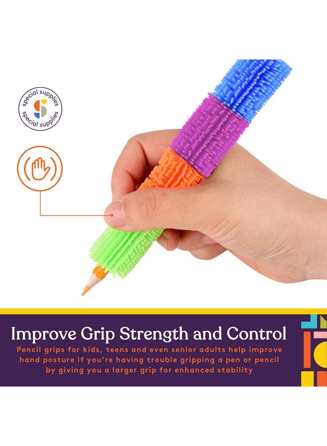 Special Supplies 50 Squishy Pencil Grips For Kids And Adults - Colorful, Cushioned Holders For Handwriting, Drawing, Coloring - Ergonomic Right Or Left-Handed Use - Reusable (50-Pack)  - Image 5