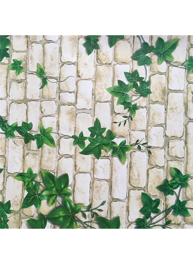 Self-Adhesive Cupboard Door Wallpaper Green/Beige 45x100cm