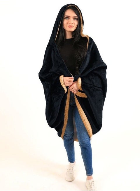 Soft winter fur shawl