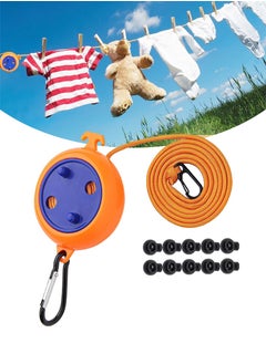 Beirui Portable Travel Clothesline,Retractable Camping Clothesline,Adjustable Travel Laundry Line with 10 Plugs for Hotel Travel Cruise Ship Outdoor Indoor Indoor/Outdoor, Camping, Travel, Yard, 10m  - Image 1