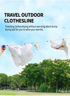 Beirui Portable Travel Clothesline,Retractable Camping Clothesline,Adjustable Travel Laundry Line with 10 Plugs for Hotel Travel Cruise Ship Outdoor Indoor Indoor/Outdoor, Camping, Travel, Yard, 10m  - Image 4