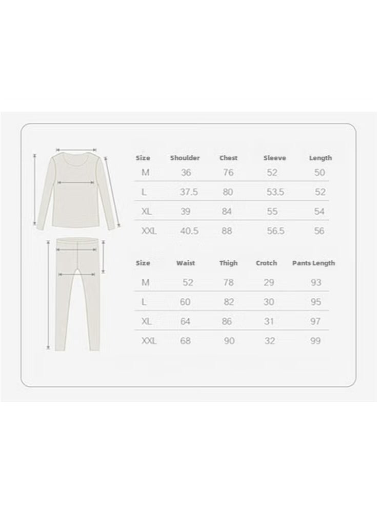 RedMapleTEK Skin Beauty Clothes Long-sleeved Heat Storage Traceless Thin Non-slip 2-piece Top + 1 Piece Pantyhose 3-piece Set - Image 2