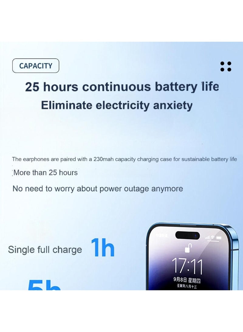 5th Gen Wireless Bluetooth Earbuds – Dolby Sound + HD Calls, HiFi Audio, ANC Noise Cancelling, Game Mode, Bluetooth 5.3, 25H Battery – Premium Edition with Free Protective Case - Image 3