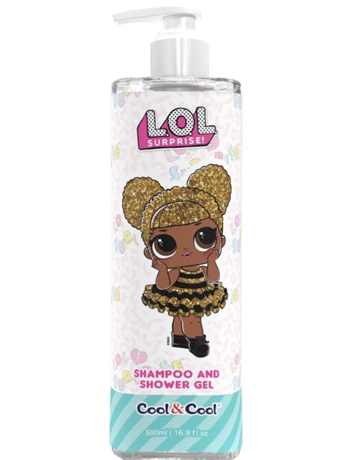 كول اند كول كول آند كول إل أوه إل سربرايز كوين بي، شامبو للأطفال وجل استحمام خالٍ من الكحول مملوء بالكاموميل برو فيتامين ب5 - 500 مل - Image 1