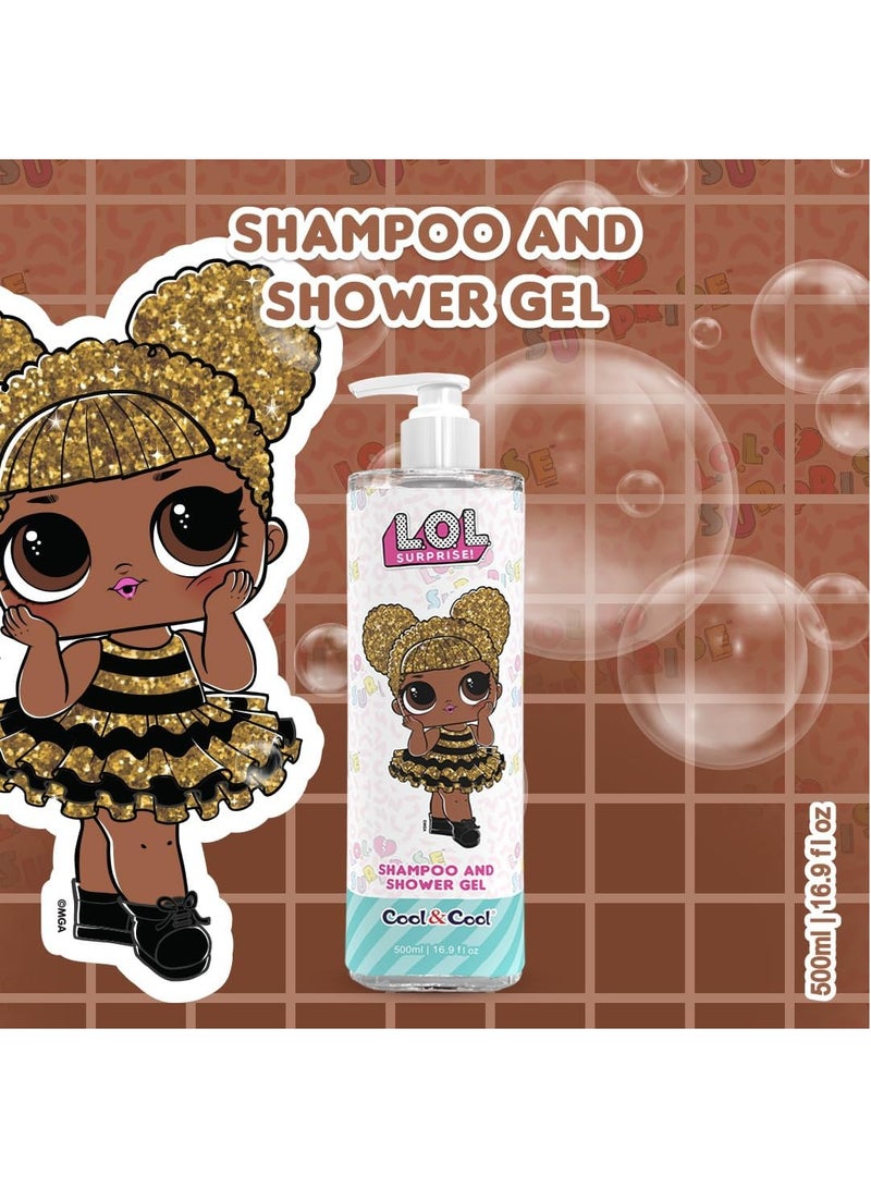 كول اند كول كول آند كول إل أوه إل سربرايز كوين بي، شامبو للأطفال وجل استحمام خالٍ من الكحول مملوء بالكاموميل برو فيتامين ب5 - 500 مل - Image 2