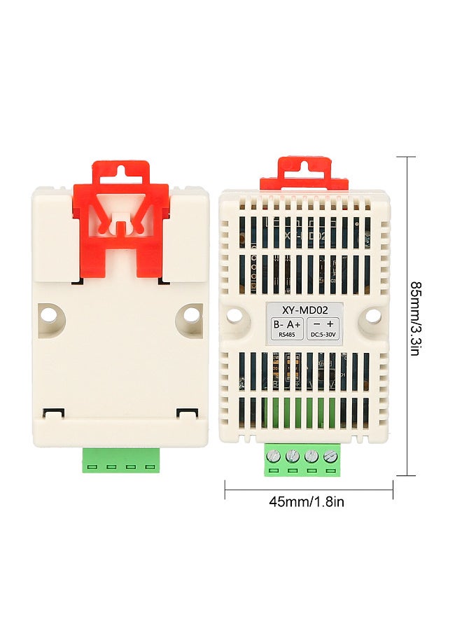Generic - RS485 Temperature Humidity Transmitter RS485 Modbus-TRU Temperature Sensor Temperature-Humidity Sensors Temperature and Humidity Monitoring XY-MD02 - Image 1